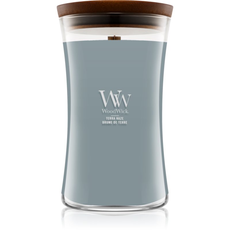 Woodwick Terra Haze świeczka zapachowa z drewnianym knotem 610 g
