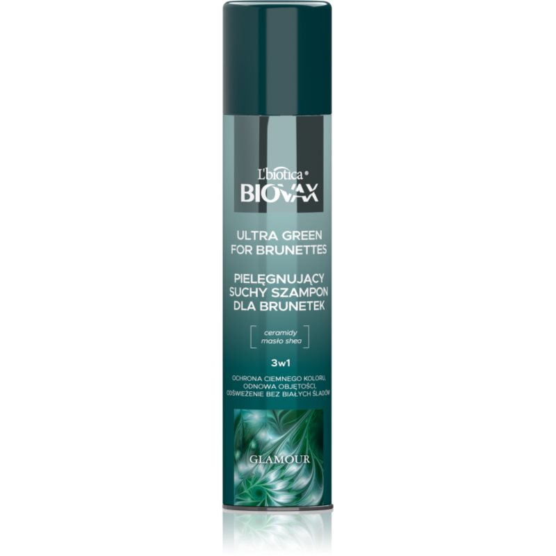 BIOVAX GLAMOUR ULTRA GREEN FOR BRUNETTES SUCHY SZAMPON DO WŁOSÓW 200ML