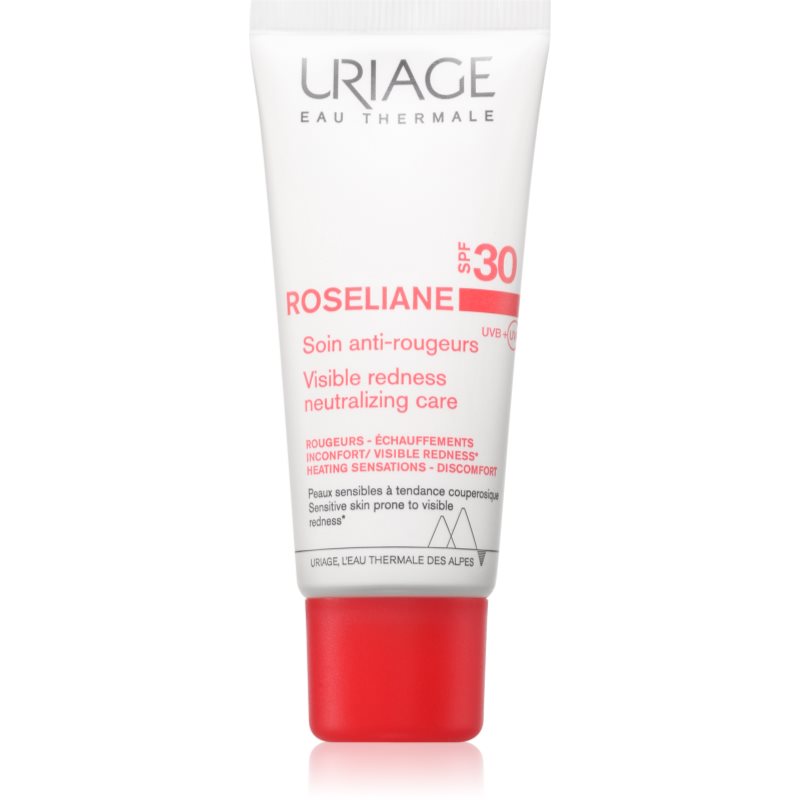 Uriage Roséliane Visible Redness-Neutralizing Care SPF30 lekki krem łagodzący przeciw zaczerwienieniom skóry SPF 30 40 ml
