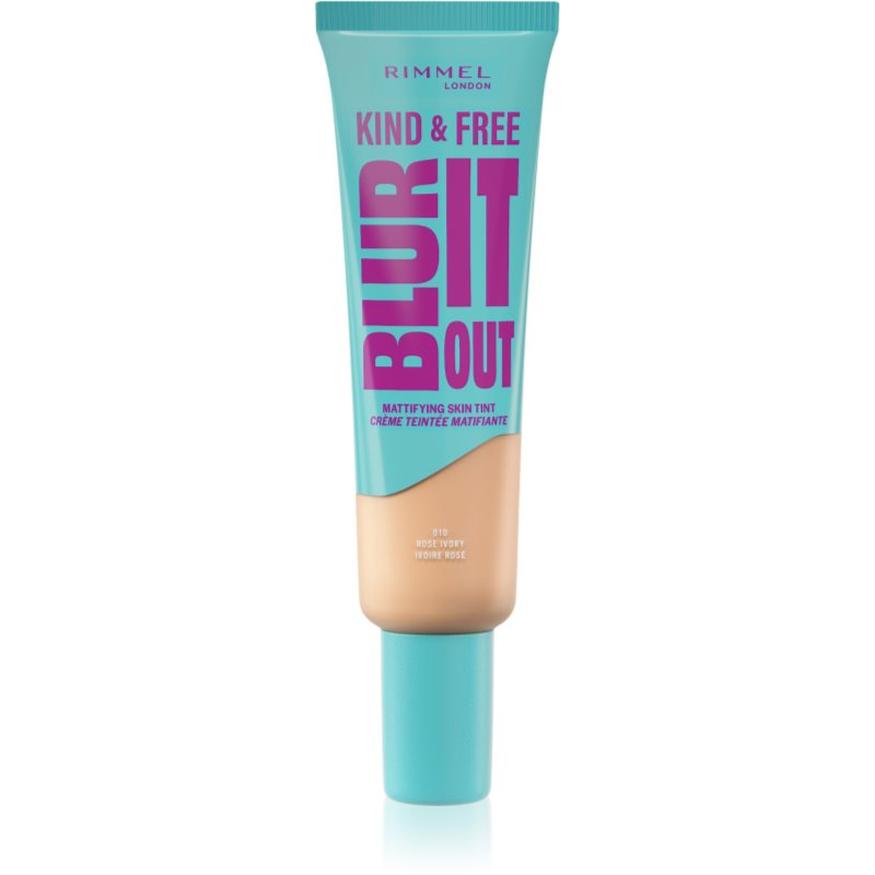 Rimmel Kind & Free Blur It Out Skin Tint Matujący podkład do twarzy, 010 Rose Ivory