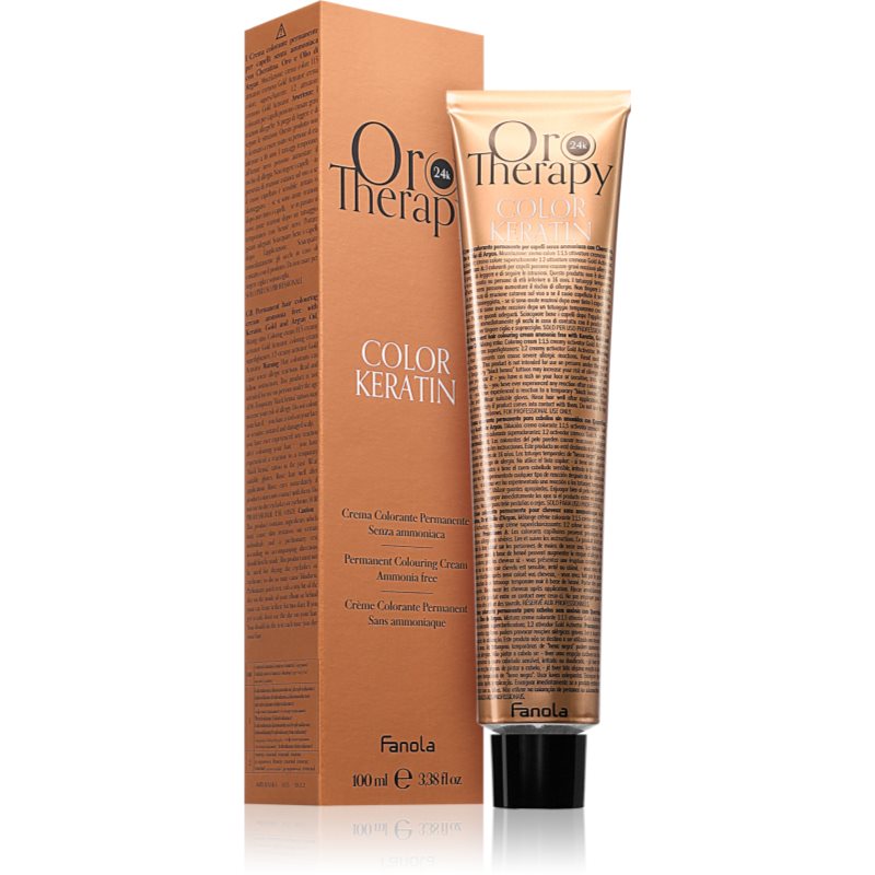 Fanola Oro Puro Therapy Color Keratin 100 ML 8.00 jasny blond intensywny 8.