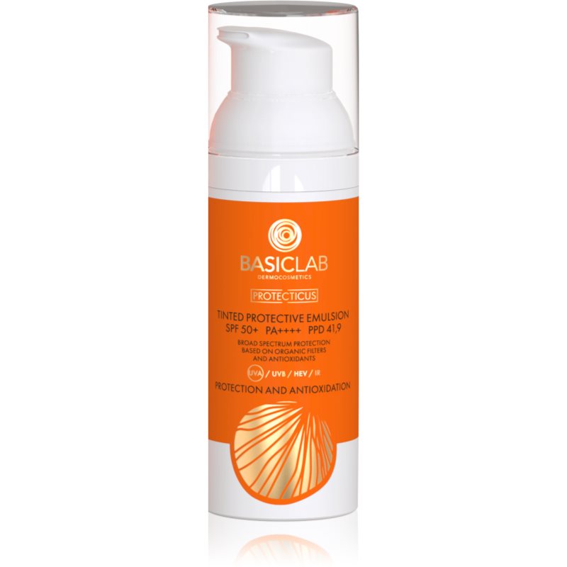 BASICLAB TONUJĄCA EMULSJA OCHRONNA SPF50+ 50ML
