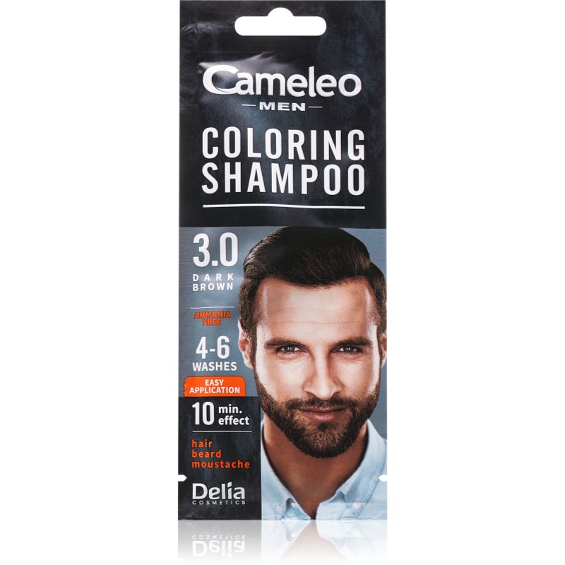 CAMELEO Men Coloring Shampoo szamponetka koloryzująca dla mężczyzn 3.0 Ciemny Brąz 15ml