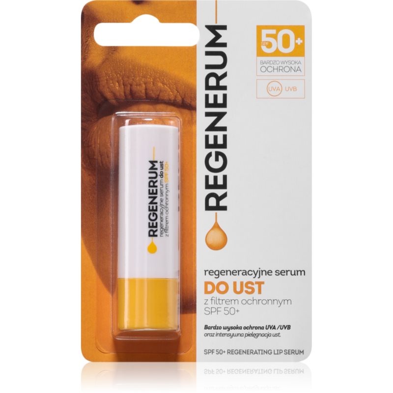 REGENERUM regeneracyjne serum do ust w sztyfcie z SPF 50+, 5g