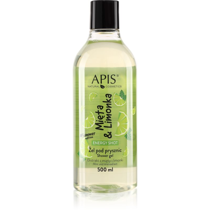 APIS Energy Shot, żel pod prysznic Mieta&Limonka 500 ml