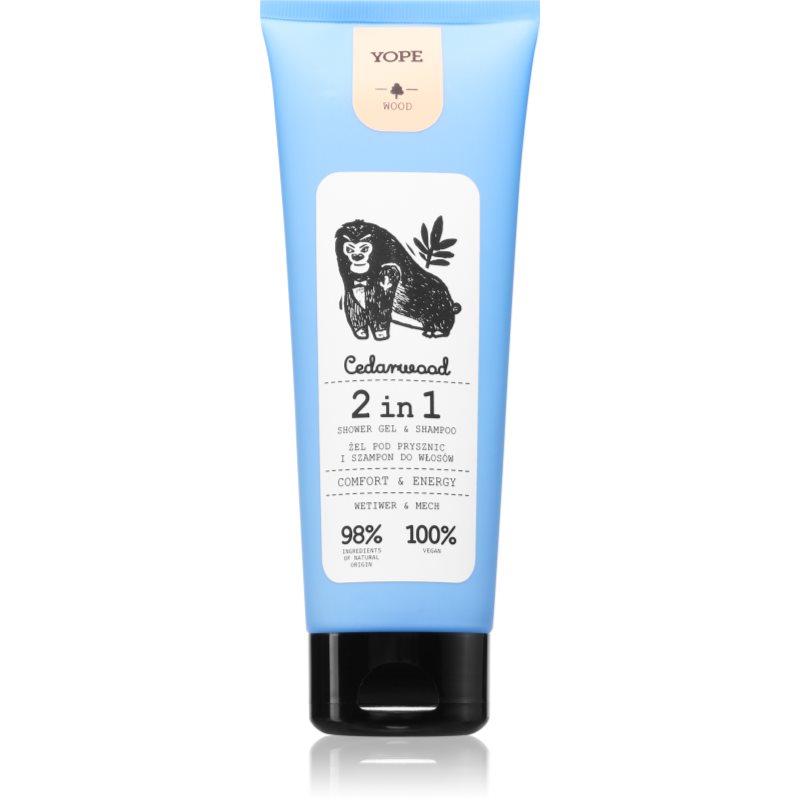 Yope Szampon i żel pod prysznic 2w1 Drzewo Cedrowe 250 ml