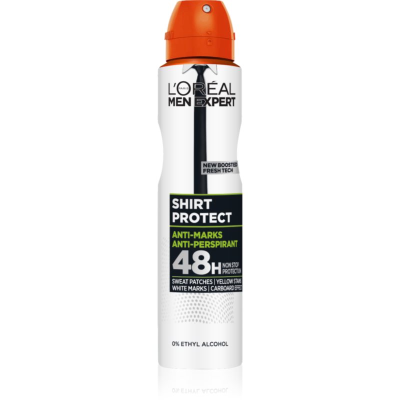 L''Oréal - MEN EXPERT - SHIRT PROTECT - ANTI-MARKS ANTI-PERSPIRANT 48H - Antyperspirant w aerozolu dla mężczyzn - 250 ml
