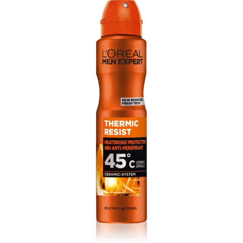 L''Oréal - MEN EXPERT - THERMIC RESIST - HEATSTROKE PROTECTION 48H ANTI-PERSPIRANT - Antyperspirant w areozolu dla mężczyzn - ochrona w wysokich temperaturach do 48H - 250 ml