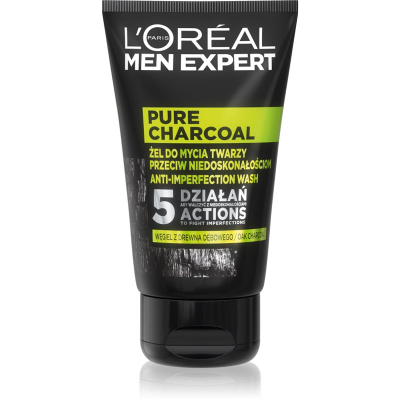 Loreal Paris Paris Men Expert Pure Charcoal żel do mycia twarzy przeciw niedoskonałościom 100ml