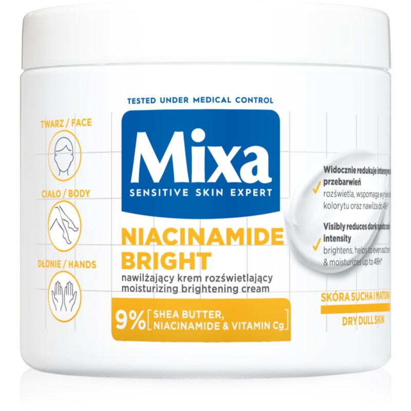 Mixa Niacinamide Bright multifunkcyjny krem krem intensywnie nawilżający przeciw przebarwieniom 400 ml