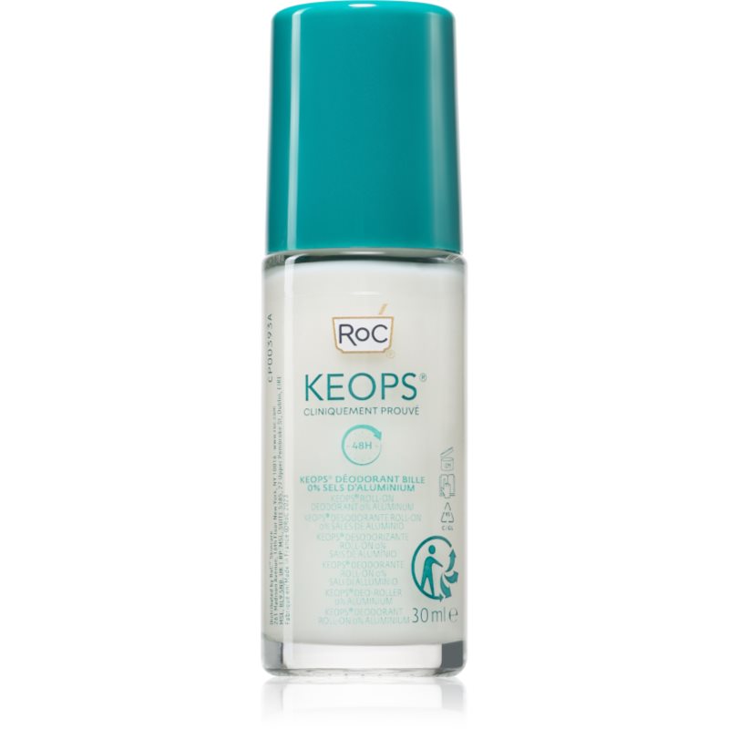 RoC Keops Roll-On Deodorant 0% Aluminium dezodorant roll-on do skóry wrażliwej bezzapachowy 30 ml