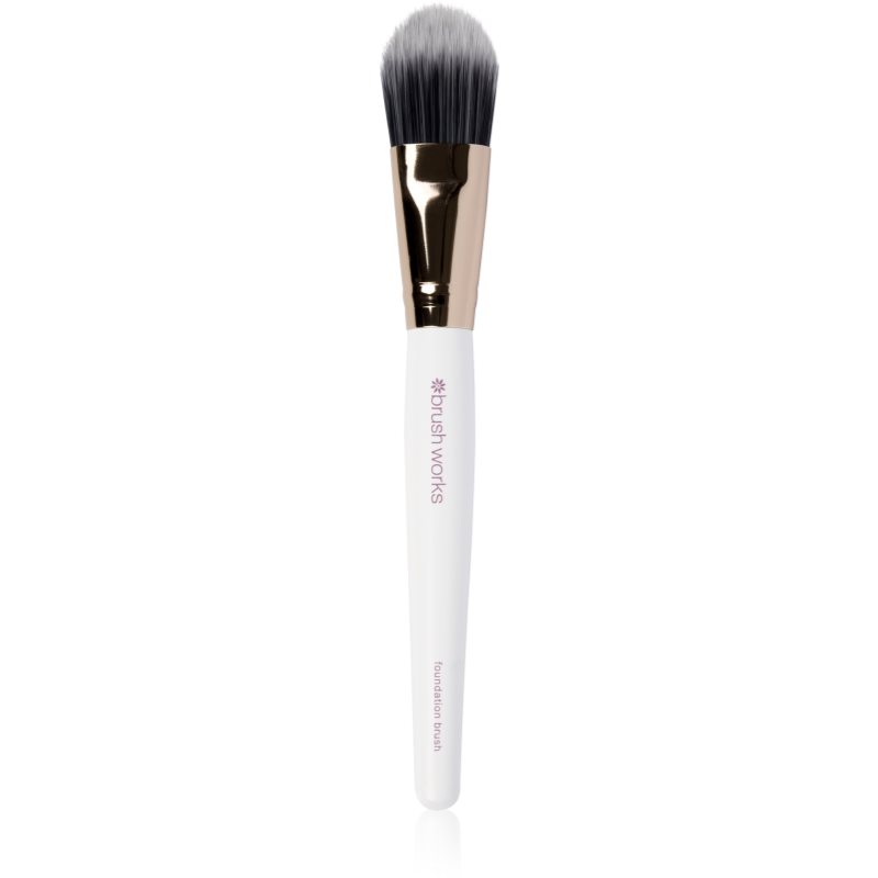 Brushworks Foundation Brush- Pink & Gold - pędzel do podkładu
