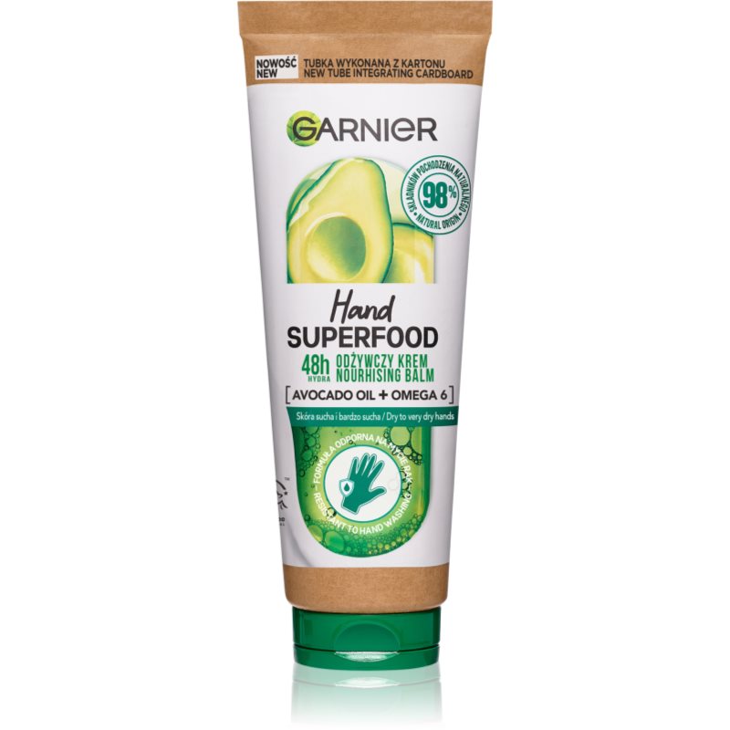 Garnier Hand Superfood Avocado odżywczy krem z olejkiem z awokado i kwasem omega 6 75ml