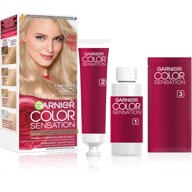 Garnier Color Sensation Krem koloryzujący 10.21 Jedwabisty Perłowy Blond