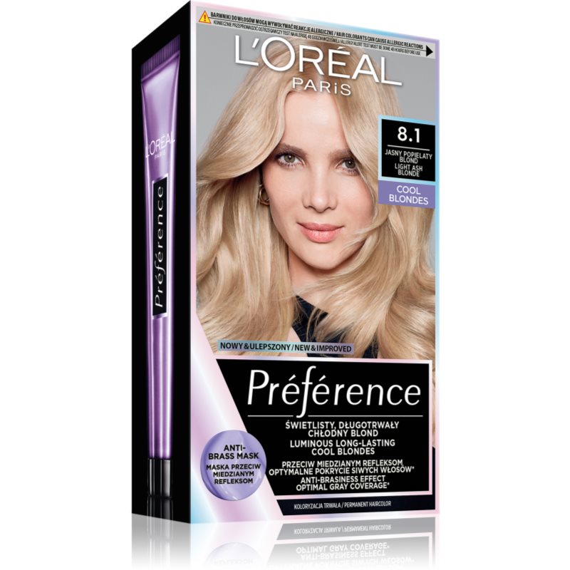 Loreal Recital Preference 8.1Wbis Copenhague jasny blond popielaty