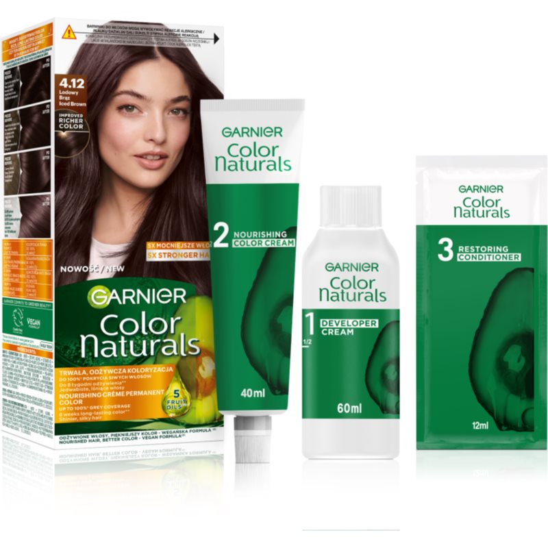 Garnier Color Naturals Krem koloryzujący nr 4.12 Lodowy Brąz 1op. SO_112592