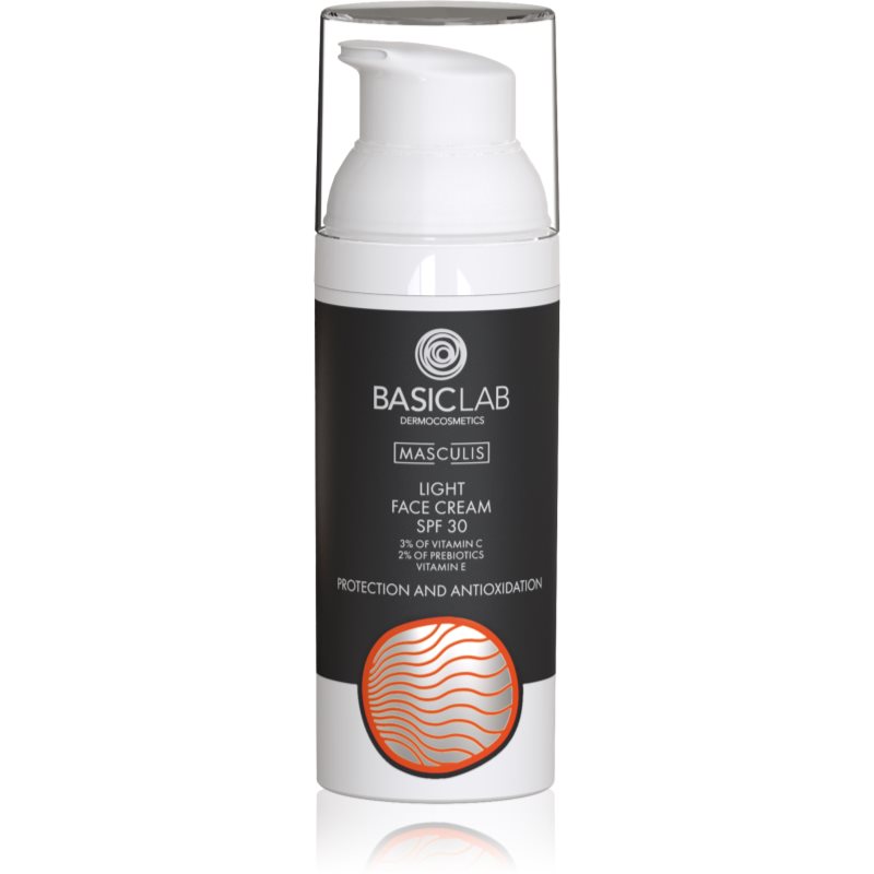 BasicLab masculis lekki krem do twarzy SPF 30 prewencja i antyoksydacja 50