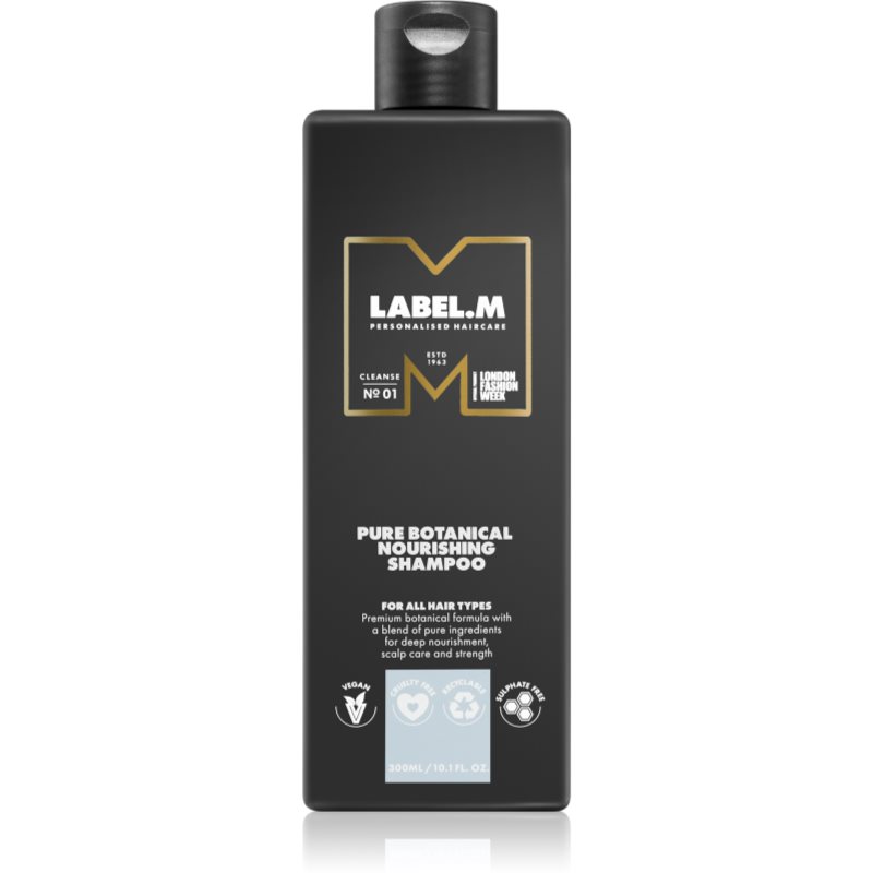 Label.M Pure Botanical Natural Nourishing Shampoo - 300 ml - Normalny szampon dla kobiet - do wszystkich rodzajów włosów