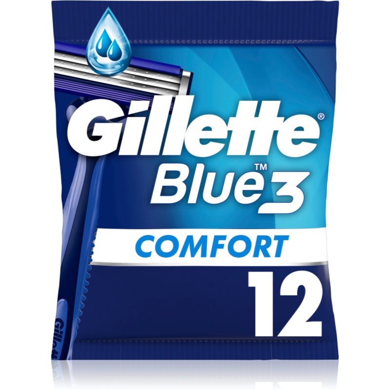 Gillette Blue3 Comfort maszynka do golenia Jednorazowe maszynki do golenia 12 sztuk dla mężczyzn