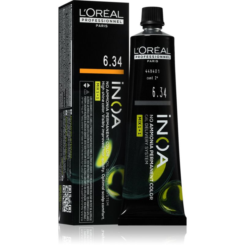 L’Oréal Professionnel Inoa trwała farba do włosów bez amoniaku odcień 6.34 60 ml