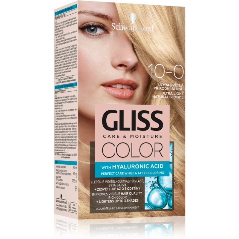 Schwarzkopf Gliss Color Care & Moisture Farba do włosów 10-0 ultra jasny naturalny blond 1op