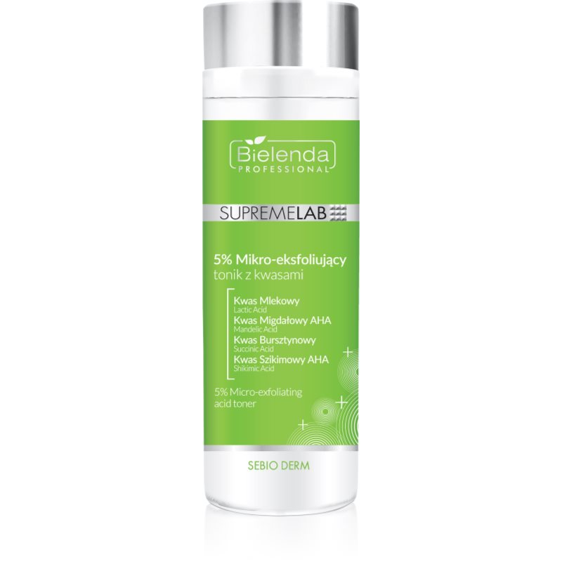 Bielenda PROFESSIONAL SUPREMELAB SUPREMELAB TONIK Z KWASAMI MIKRO-EKSFOLIUJĄCY 5% 200ML 5902169048037