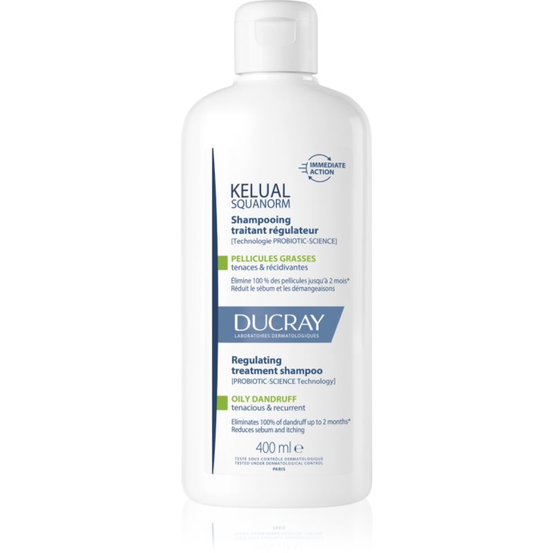 Ducray Kelual Squanorm Regulating Treatment Shampoo Oily Dandruff szampon przeciw tłustemu łupieżowi 400 ml
