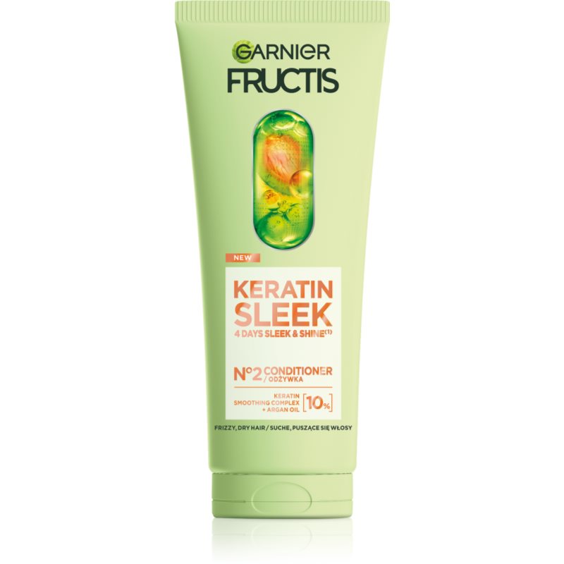 Garnier Fructis Keratin Sleek odżywka do włosów suchych i puszących się 200ml
