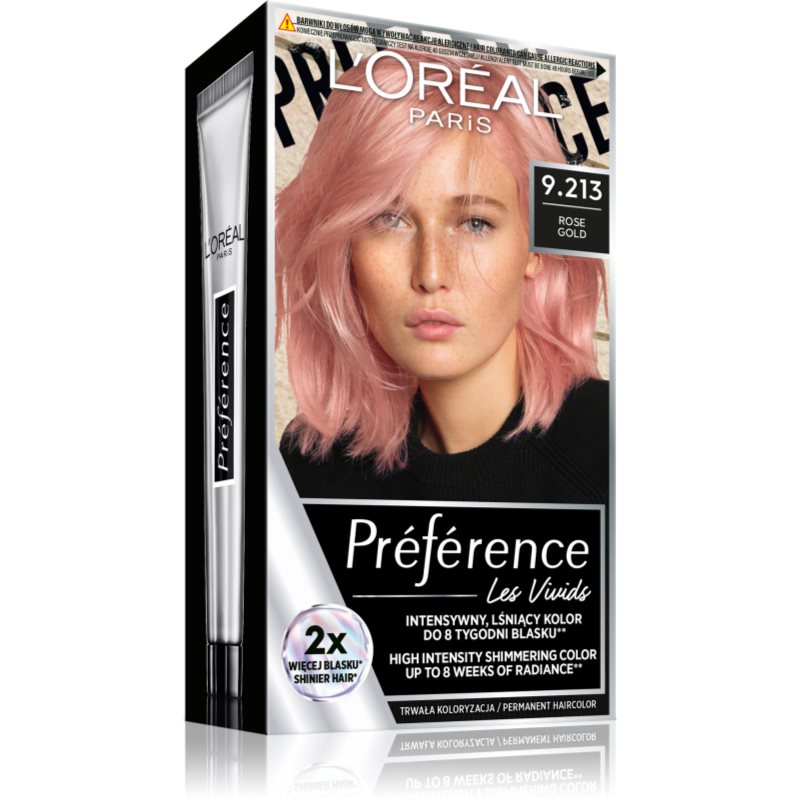 Loreal Preference Vivid Colors Farba do włosów nr 9.213 Rose Gold Melrose) 1op