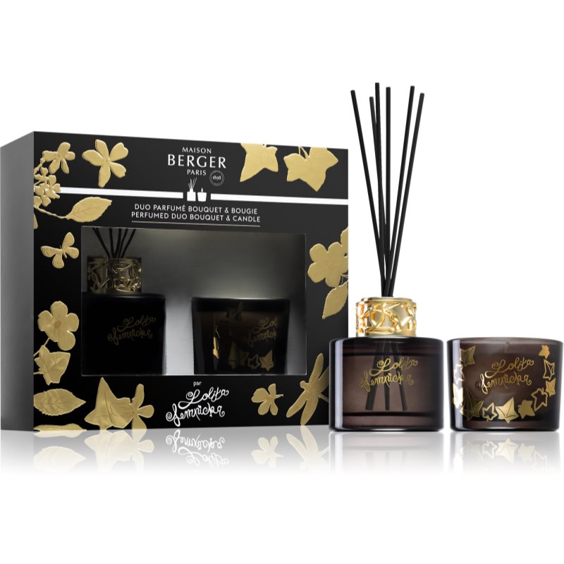 Lolita Lempicka Maison Berger Paris Zestaw upominkowy dyfuzor 80 ml + świeca 80 g czarny