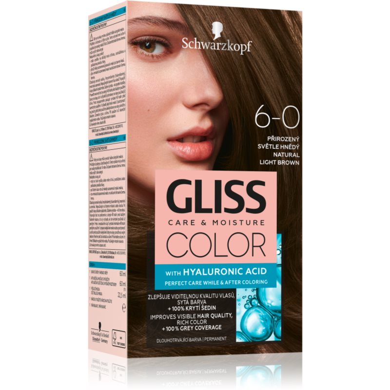 Schwarzkopf Gliss Color Krem koloryzujący nr 6-0 Naturalny Jasny Brąz 1op.