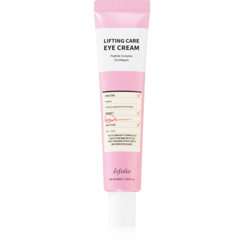 Esfolio, Lifting Care Eye Cream, Liftingujący krem pod oczy, 40ml