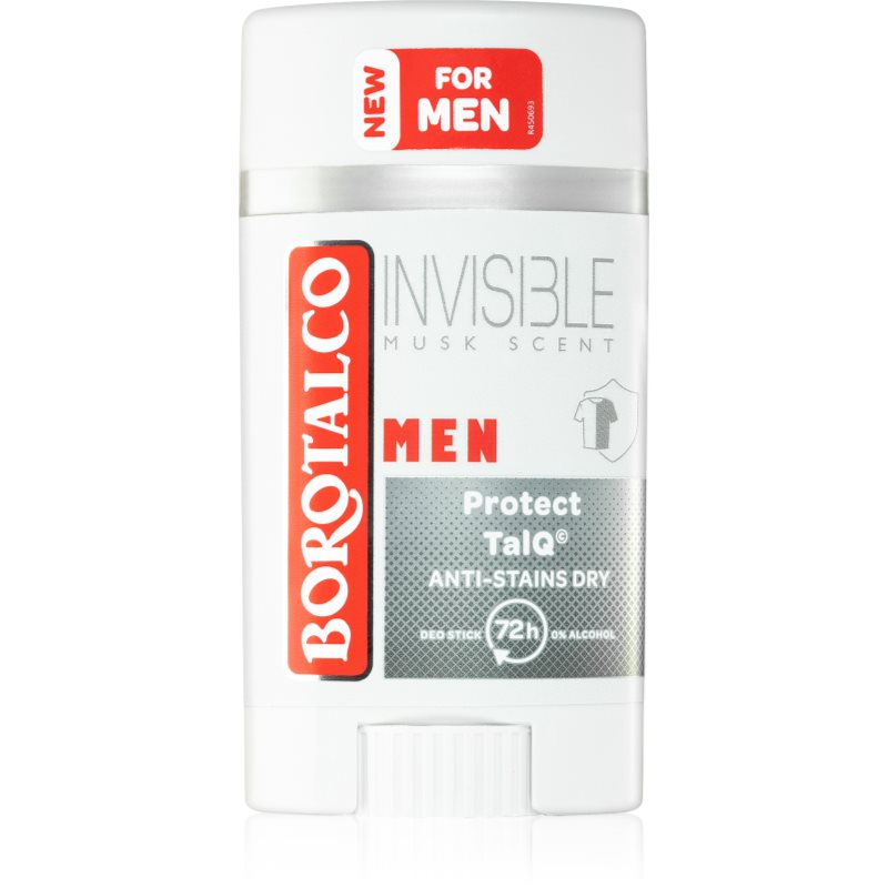 Borotalco MEN Invisible dezodorant roll-on przeciw białym i żółtym plamom dla mężczyzn zapachy Musk Scent 40 ml