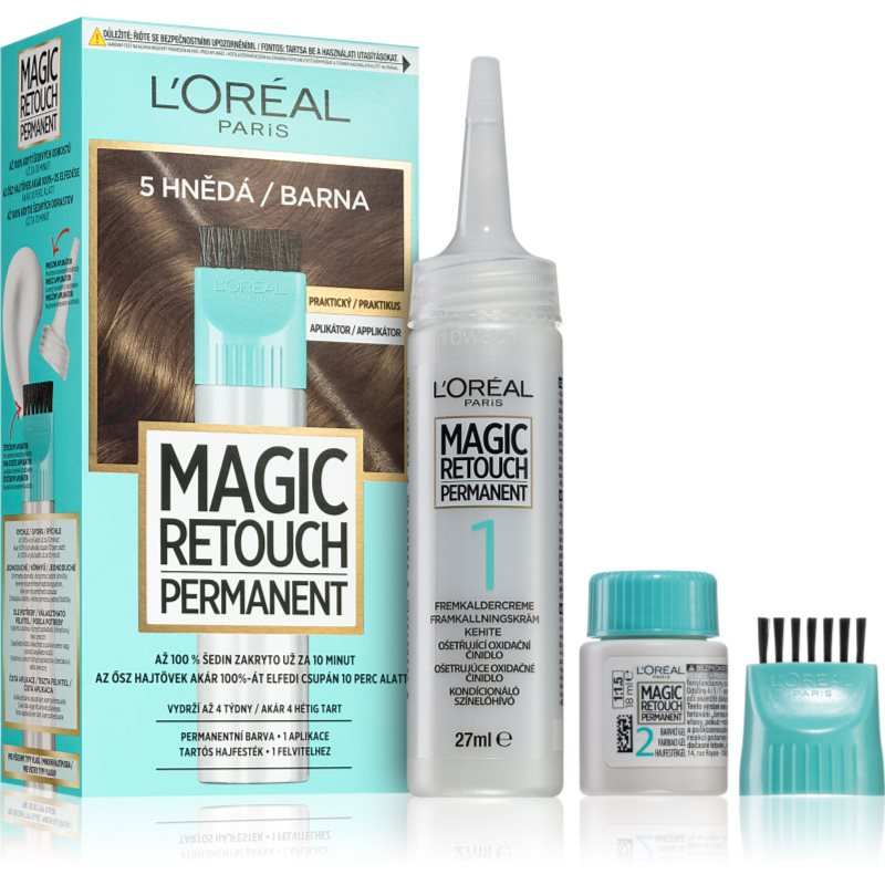 L'Oréal Paris Magic Retouch Permanent farba do włosów 18 ml dla kobiet 5 Brown