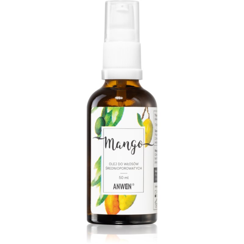 Anwen Anwen Olej Mango dla włosów średnioporowatych 50ml