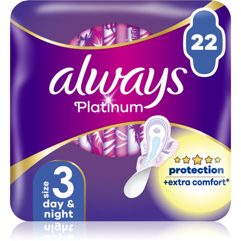 Always Platinum Night rozmiar 3) podpaski ze skrzydełkami 22 szt
