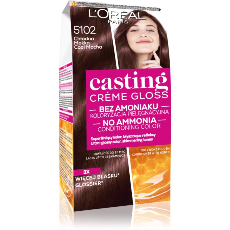 Loreal Casting Creme Gloss Krem koloryzujący nr 5102 Chłodna Mokka 1op.