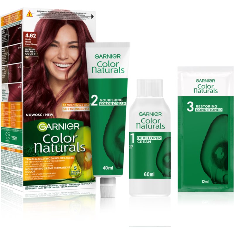 Garnier Color Naturals Creme krem koloryzujący do włosów 4.62 Słodka Wiśnia