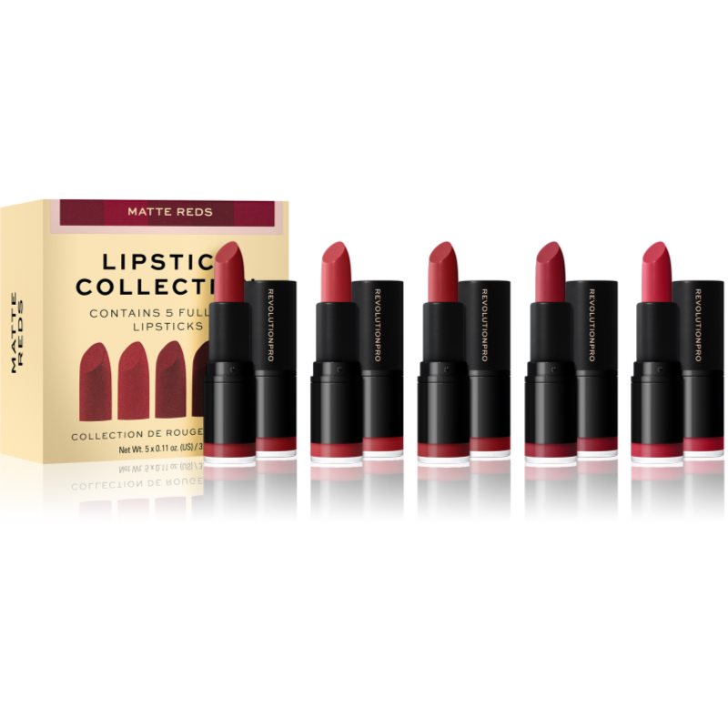 Revolution PRO PRO Lipstick Collection zestaw szminek Matte Reds 5 szt