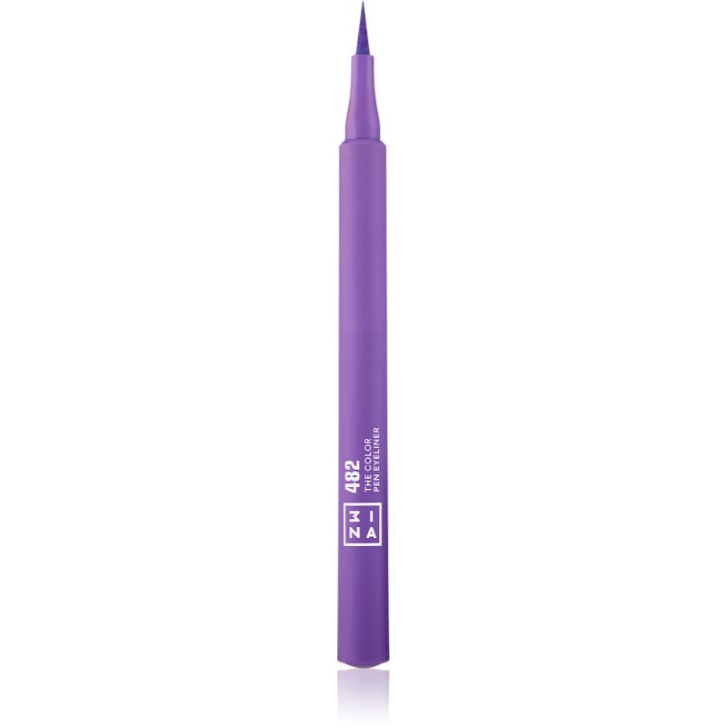 3INA Cosmetics 3INA Makeup  Vegan  Cruelty Free  The Color Pen Eyeliner 482  eyeliner  trwała definicja  wodoodporny  wysoko pigmentowany  8 kolorów  fioletowy