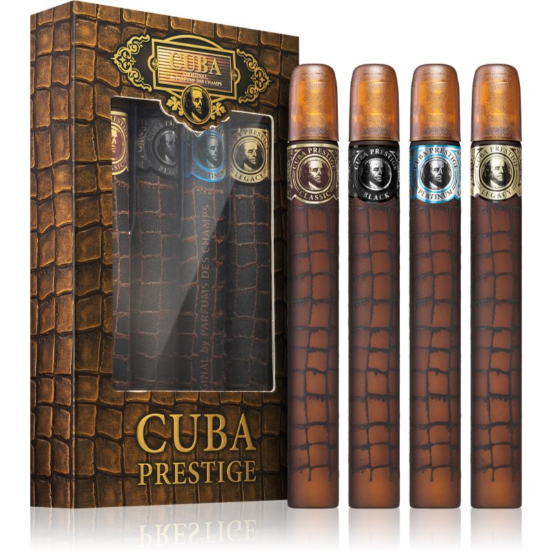 Cuba Original Original zestaw Prestige Classic 35ml woda toaletowa + Black 35ml woda toaletowa + Platinium 35ml woda toaletowa + Legacy 35ml woda toaletowa
