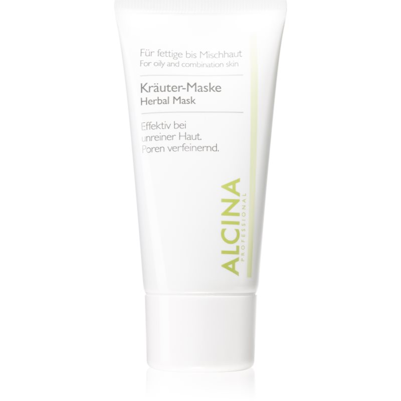 Alcina For Oily Skin maseczka ziołowa przeciw błyszczeniu i rozszerzonym porom 50 ml