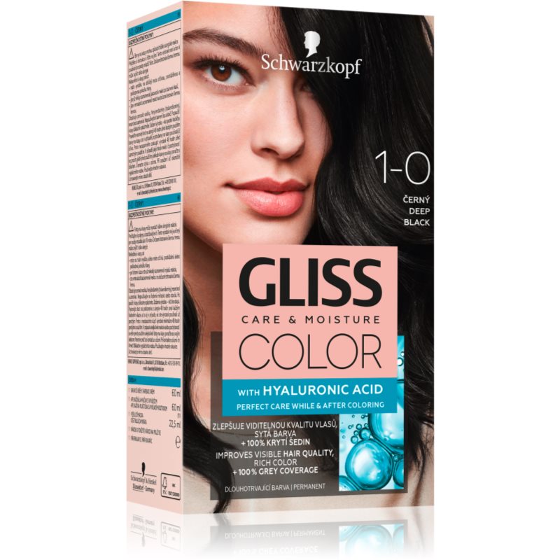 Schwarzkopf Gliss Color Krem koloryzujący nr 1-0 Głęboka Czerń 1op. SO_111655