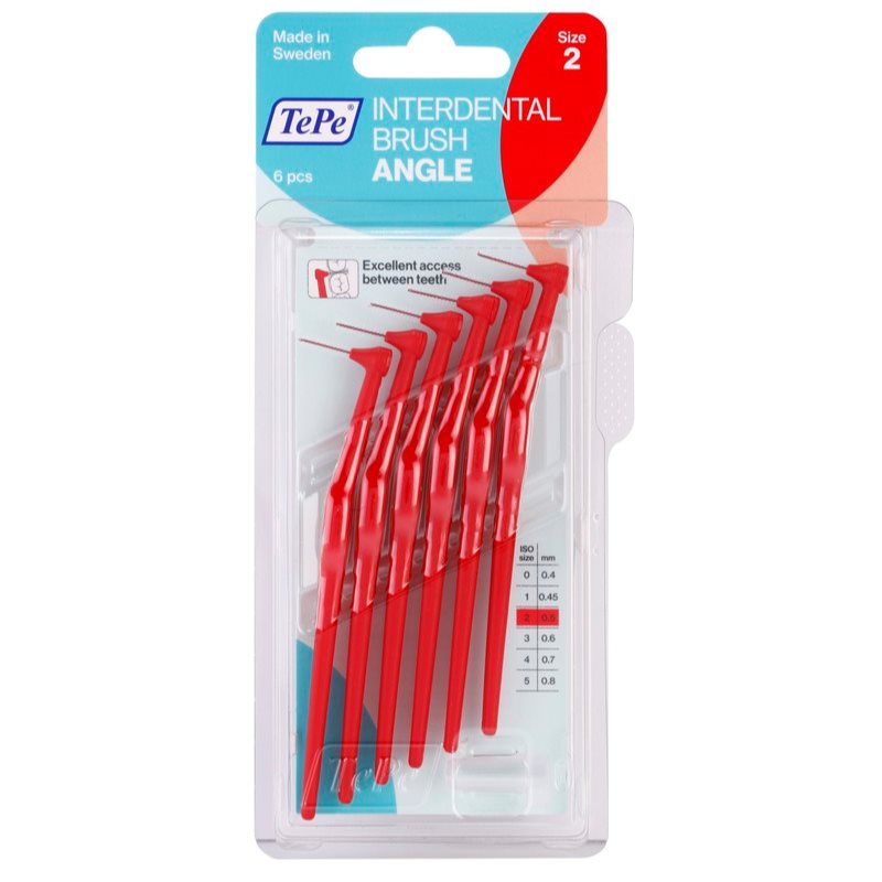 TePe Angle Szczoteczki międzyzębowe 0,5mm czerwone 6 szt.