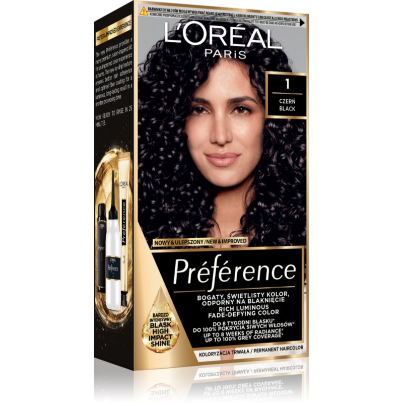 Loreal Preference Farba do włosów 1 Napoli - czerń 1op.