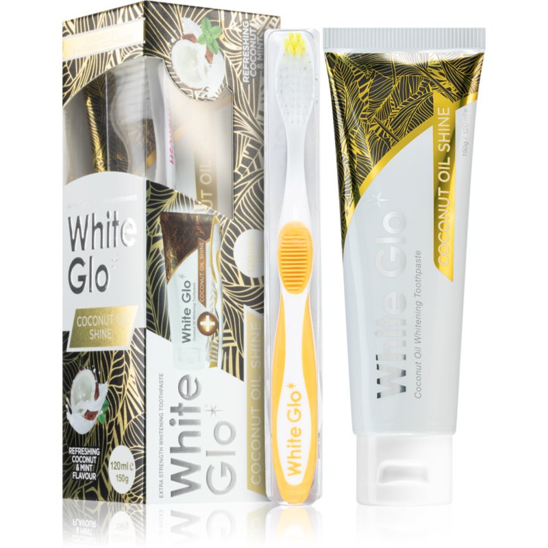 White Glo WHITE GLO COCONUT OIL SHINE KOKOSOWA PASTA DO ZĘBÓW Z MIĘTĄ 120ML