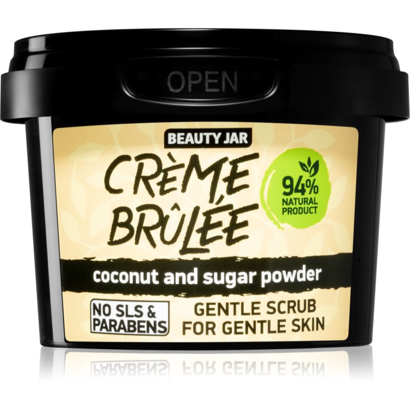 BEAUTY JAR BEAUTY JAR Delikatny scrub do twarzy do skóry delikatnej - wiórki kokosowe - CREME BRULEE, 120g