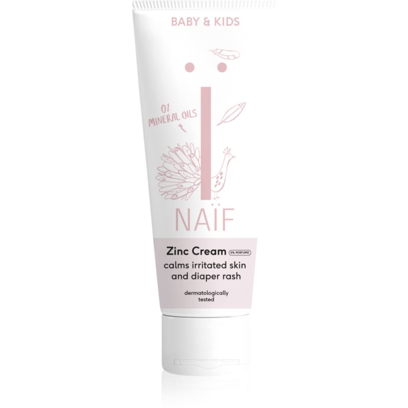 Naif Baby & Kids Zinc Cream krem na odparzenia dla dzieci od urodzenia bezzapachowy 75 ml
