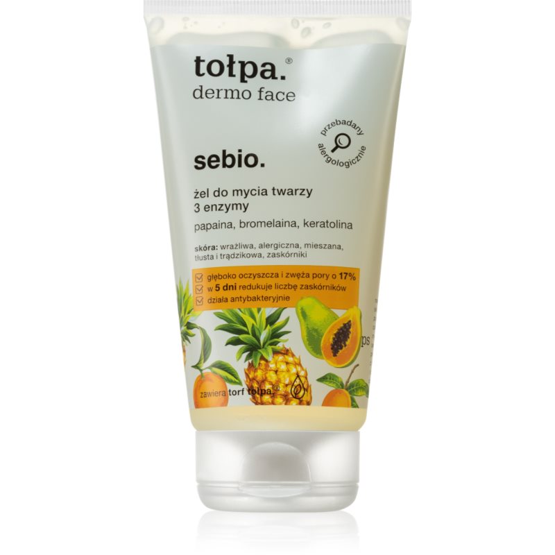 Tołpa TOŁPA SEBIO. ŻEL DO MYCIA TWARZY 3 ENZYMY 150 ML