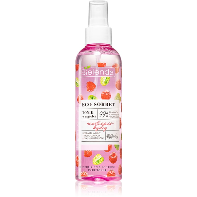 Bielenda ECO SORBET - FACE TONER - Nawilżająco-kojący tonik do twarzy w mgiełce - 200 ml